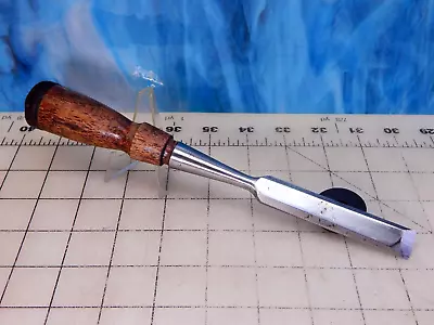 Vintage Stanley Wood Chisel 5/8  No.750 Style Bevel Edge Socket Chisel Leather • $17.50