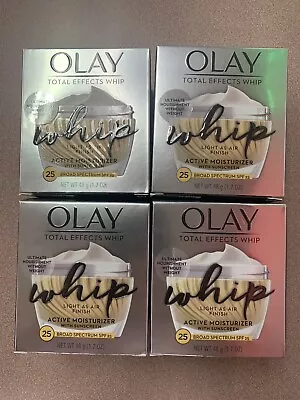 OLAY Total Effects Whip Face Moisturizer SPF 25 1.7 Oz. Expired 2019. Lot Of 4 • $29.99