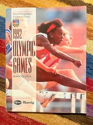 Olympic Games 1992 Barcelona Official Nbc Viewers Guide Program Top Condition • $12