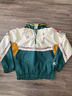 1996 Vintage Atlanta Olympic Sportswear Starter Jacket Green White 90’s • $85
