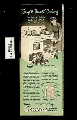 1949 Caloric Automatic Gas Range Stove Oven Vintage Print Ad 20943 • $4.98