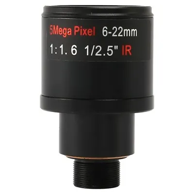 CCTV Lens 1/2.5 Inch 6-22mm 5MP  Mount Varifocal Lens F1.6 For 4MP/5MP6237 • £16.28