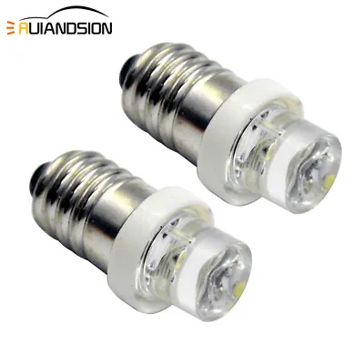 White Yellow Red Green Blue E10 SCREW LED 12V Car Bicycle Bike Light Bulb Lamp • £2.39