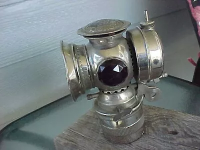 CIRCA 1906 Badger Solar Bicycle Motorcycle Calcium Carbide Lamp Kenosha WI Clean • $100