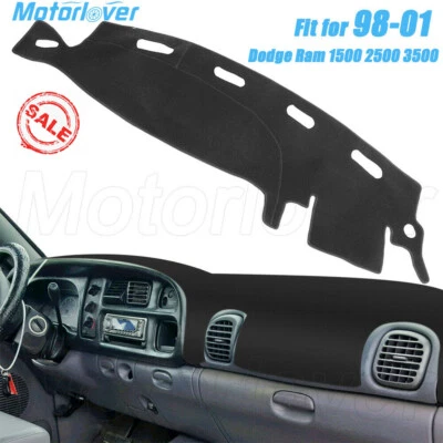 $14.99 • Buy For Dodge Ram 1500 2500 3500 Dash Cover Mat Dash-mat 1998 1999 2000 2001 Black