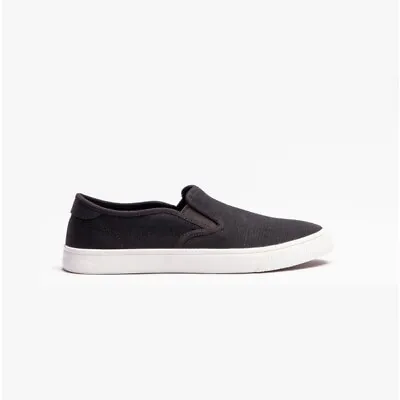 TOMS BAJA Mens Slip-On Canvas Shoes Vegan Relaxed Fit Comfortable Black • £41.11