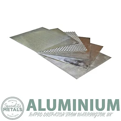 Aluminium Sheet Metal & Perforated Mesh Plate Many Sizes UK Made Top Quality • £19.99
