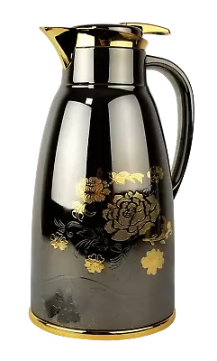  Thermos Glass Vacuum Lacquered Metal Thermal Carafe Hot & Cold Tea Coffee  • $92