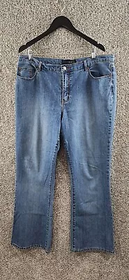 Venezia Stretch Flare Blue Denim Jeans Women's Plus Size 20 Tall • $15.99