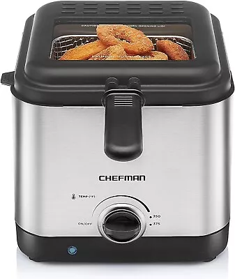 Fry Guy Compact Deep Fry 1.6 Quart Restaurant-Style Easy-View & Adjustable Temp • $44.99