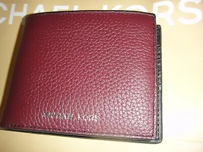 New Michael Kors Cooper Mens Leather Bifold With Passcase Wallet.100%Authentic • $65