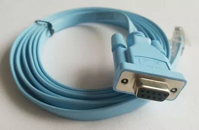 £4 • Buy Used Blue Cisco Console Cable (72-3383-01) DB9 To RJ45 Cisco Serial Console