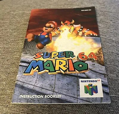 Super Mario 64 MANUAL ONLY (Nintendo 64 N64 1999) Instruction Booklet • $8.37