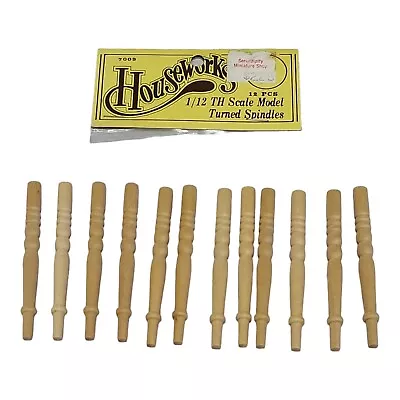 Miniature Turned Porch Spindles (12 Pcs) #7009 Houseworks 1:12 Scale Wooden • $8.99