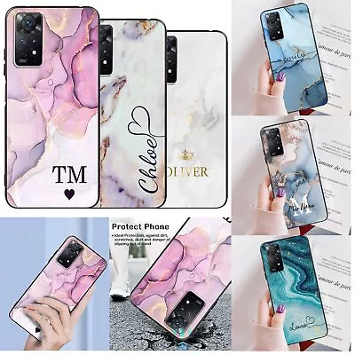 Marble Personalised Gel Phone Case Cover For Xiaomi 12 Poco M4 Pro Redmi Note 11 • £5.27