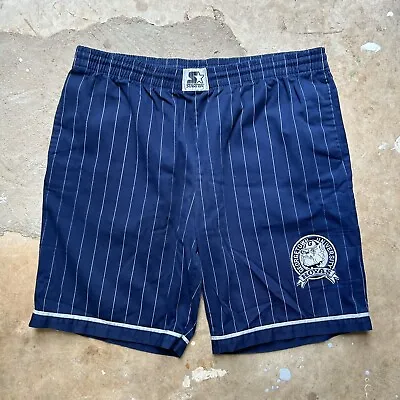 Vintage Starter Georgetown Hoyas Striped Shorts Drawstring Pockets Men’s XL/2XL • $81