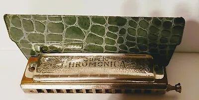 Used Vtg M Hohner Super Chromonica Harmonica With Original Case  • $45.99