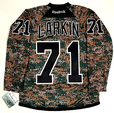 Dylan Larkin Detroit Red Wings Reebok Military Camouflage Camo Jersey New • $229.99