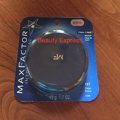 Max Factor Pan Cake Pancake #137 Suntan Bronze ORIGINAL AUTHENTIC • $129.99