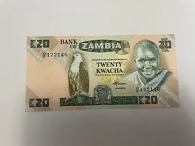 $0.01 • Buy Zanbia Bank Notes: Bank Of Zambia 20 Kwacha 45/E 172146