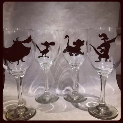 Hand Painted Lion King Wine Glass Set • £6.49