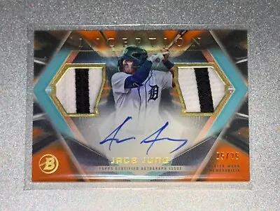 2023 Bowman Inception Jace Jung Autograph Dual Relic Patch RC #25/25 Tigers • $599