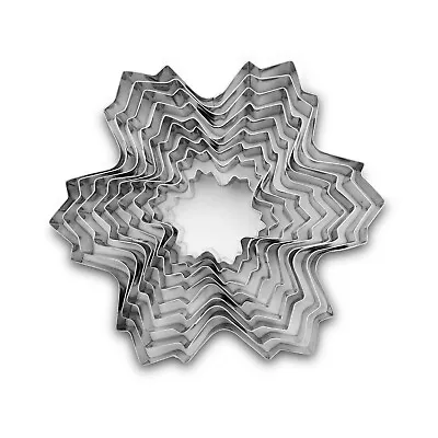 Stainless Steel  Christmas Snowflake Stack 9-in-1 Set Cookie Cutter Baking Mold • $10.75