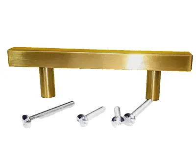 10 Pack Gold Cabinet Handles 3 Inch Brushed Brass Drawer Pulls Brass Handles For • $39.97