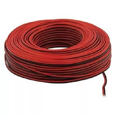 50m Red & Black 0.5mm Loud Speaker Cable Wire Ideal For Car Audio & Home HiFi  • £11.75