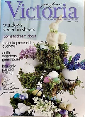 April 2001 VICTORIA Magazine Volume 15 No.4 Good Condition • $11