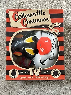 Vintage Collegeville Looney Tunes Sylvester The Cat Boxed Halloween Mask 1960’s • $19.99