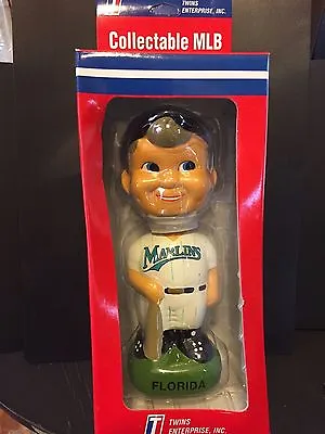 Florida Marlins Boy Face Bobble Head Baseball Mascot Twins Ent MLB New In Box • $34.95