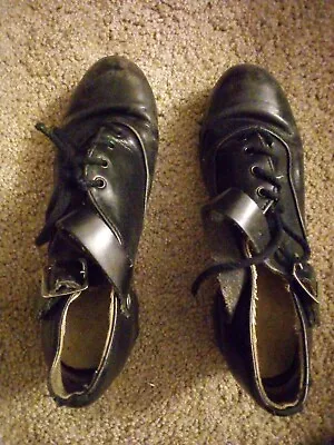 Irish Dance Hard Shoes Size 1 Black Leather • $32