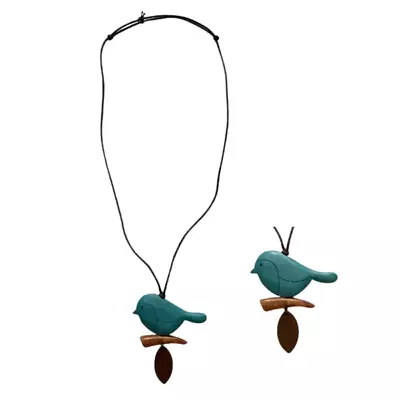 Turquoise Bird On Twig Pendant Necklace Fashion Ladies Women Gift For Her • $27.95