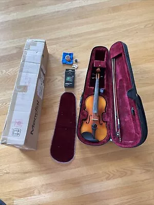 Mendini By Cecilio Violin MV400 Size 1/2 Bow Metronome Tuner Case Rosen Ready • $8.87