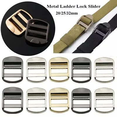 5pcs Metal Metal Ladder Lock 3 Colors Belt Buckles  DIY Tactical Backpack Straps • £4.61