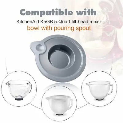 £12.38 • Buy Frosted Glass Bowl Tilt-Head Stand Mixer Attachment KSM150PS For KitchenAid 5Qt.
