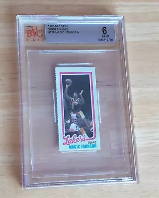 1980-81 Topps Basketball Magic Johnson ROOKIE Card #139 BGS 6 Single Panel Laker • $94