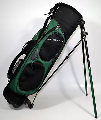 LA JOLLA Golf Bag For Child Learning Golf - W/stand - Green & Black - 30  Tall • $44.99