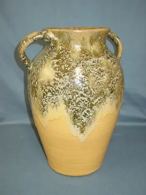 $175 • Buy Vintage Zanesville Art Pottery Stoneware 16  B20 Double Handle Floor Vase Drip
