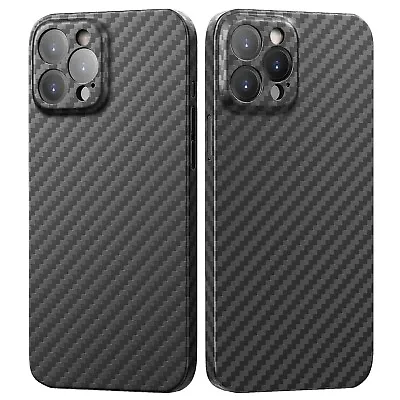 For IPhone 15 Pro Max 14 13 12 11 Military-Grade Drop Real Carbon Fiber Case • $27.59