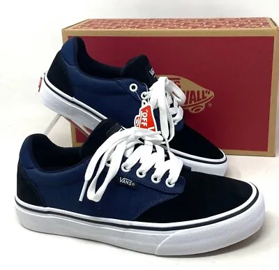 VANS Atwood Deluxe Blue Skate Sneaker Suede Canvas Shoes Women's Low VN0A5ELYLKV • $52.24