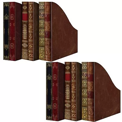 6 Pcs File Magazine Organizer 3  X 11  X 12 Decorative Classic Books Themed M... • $42.11