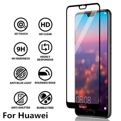 £3.49 • Buy For Huawei P20 P30 Pro Lite Tempered Glass 9D Full Cover Curved Screen Protector