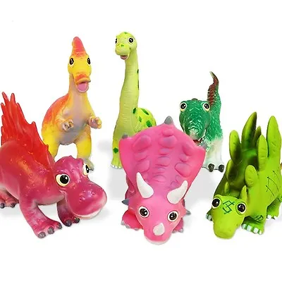 Soft Plastic Dinosaur Squashy Toys LARGE 27cm Jurassic T-Rex Cute Dino Toy • £8.95