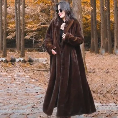 New Luxury Super Long Mink Fur Coat Young Womens Fur Mink Fur Coat Loose Fitting • $196.34