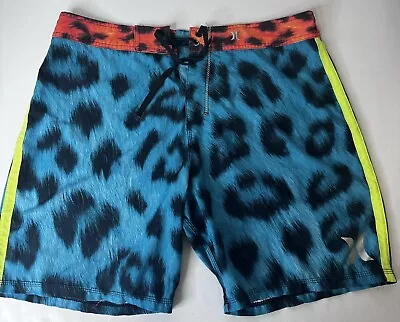 Hurley  Phantom Board Shorts Neon Monster Mens 34 Swim Trunks Amazing • $26.99