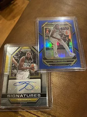 2023 Panini Prizm WNBA Tina Charles Auto Blue /175 • $1