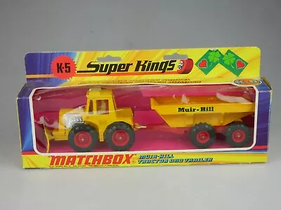 K-005C Muir Hill Tractor & Trailer - 72782 Matchbox Super Kings Battlekings • $86.49