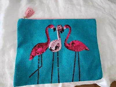 Mudpie Flamingo Makeup Bag • $4